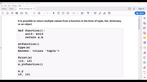 python list return multiple values.